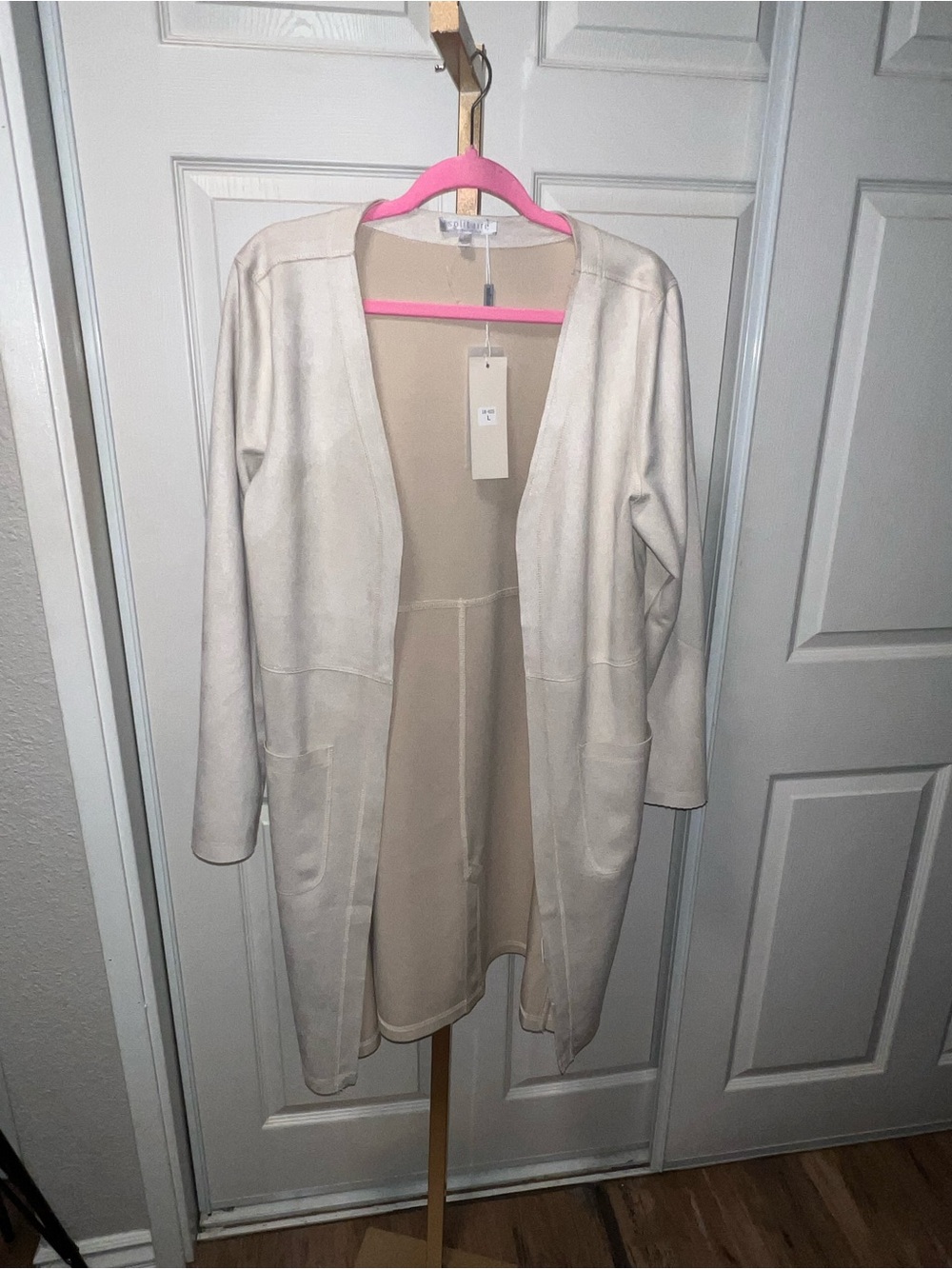 Solitaire Cream Open-Front Women's Robe Cardigan ITEM #28